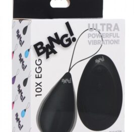 Bang! 10X Vibrating Silicone Egg w/Remote Black