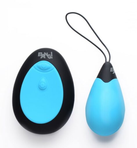 Bang! 10X Vibrating Silicone Egg w Remote Blue