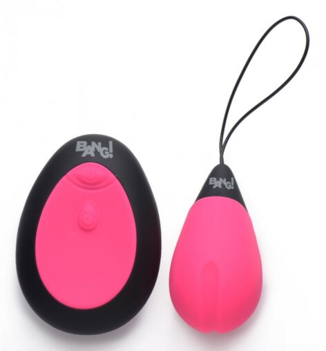 Bang! 10X Vibrating Silicone Egg w/Remote Pink