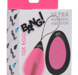 Bang! 10X Vibrating Silicone Egg w/Remote Pink