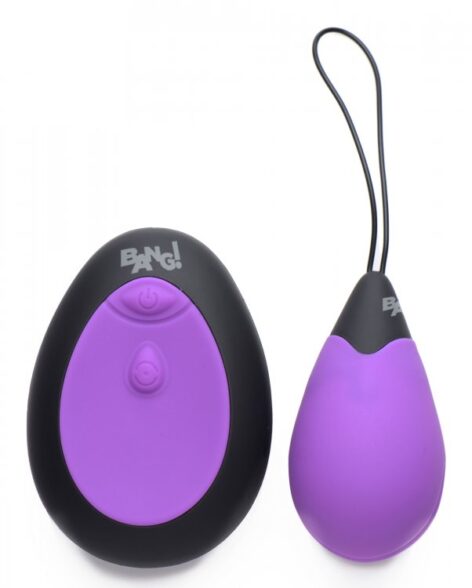 Bang! 10X Vibrating Silicone Egg w/Remote Purple