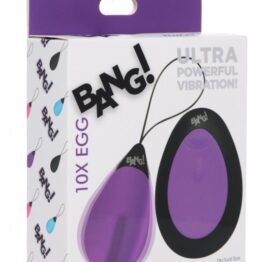 Bang! 10X Vibrating Silicone Egg w/Remote Purple