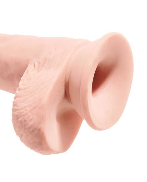 King Cock Plus 10in Fat Triple Density Dildo w/Balls Beige