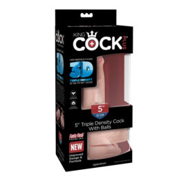 King Cock Plus 5in Triple Density Dildo Beige