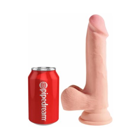 King Cock Plus 7.5in Triple Density Dildo w/Balls Beige