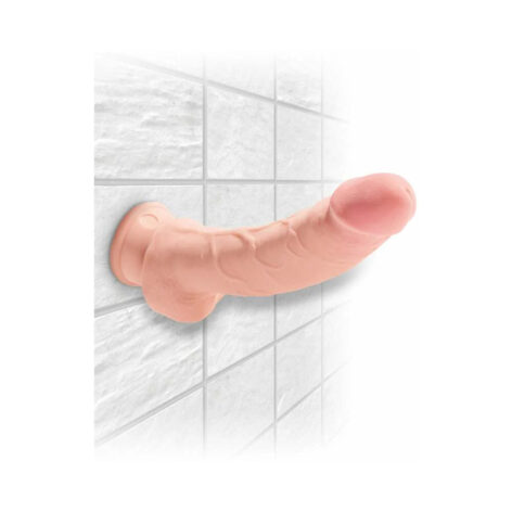 King Cock Plus 8in Triple Density Dildo w/Balls Beige