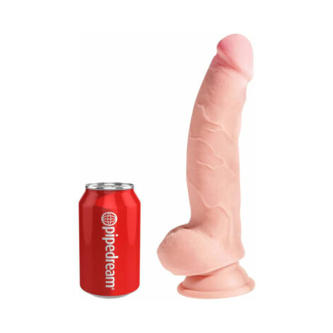 King Cock Plus 8in Triple Density Dildo w/Balls Beige