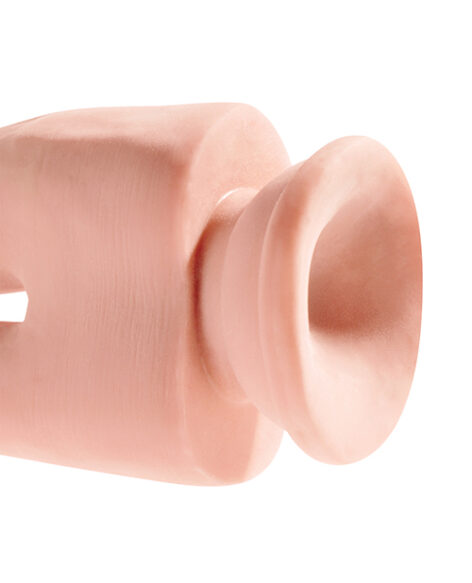 King Cock Plus 9.5" Double Penetrator Dildo Beige, Pipedream