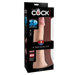 King Cock Plus 9in Triple Density Dildo Beige