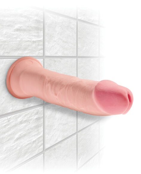 King Cock Plus 9in Triple Density Dildo w/Suction Cup Beige