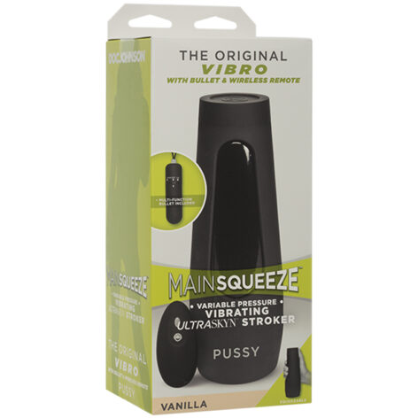 Vibro Main Squeeze Pussy Stroker Vanilla