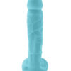 Firefly Silicone Glowing 5in Dildo w/Balls Blue