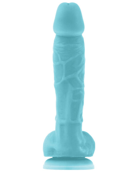 Firefly Silicone Glowing 5in Dildo w/Balls Blue