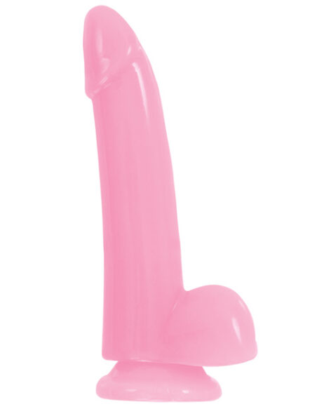 Firefly Smooth Glowing 5in Dong w/Balls Pink