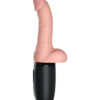 King Cock Plus 6.5in Triple Threat Thrusting Dildo Beige