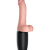 King Cock Plus 6.5in Triple Threat Thrusting Dildo Beige