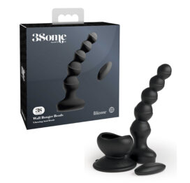 3Some Wall Banger Anal Beads Black, Pipedream