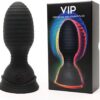 665 VIP Inflatable Vibrating Anal Plug Black