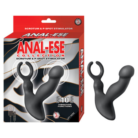 Anal-Ese Scrotum & P-Spot Stimulator Black