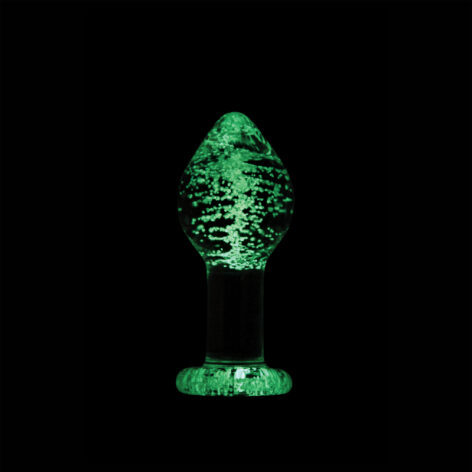 Firefly Glass Anal Plug Large Clear Glow, NS Novelties