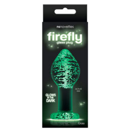 Firefly Glass Anal Plug Large Clear, NS Novelties