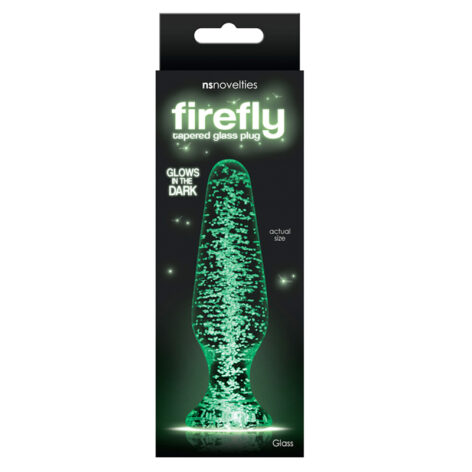 Firefly Glass Tapered Anal Plug Clear