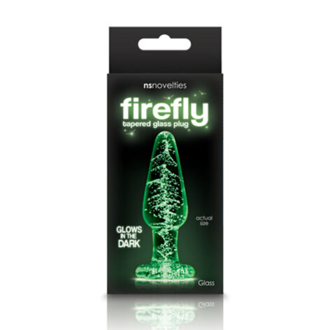 Firefly Glass Tapered Anal Plug Small Clear