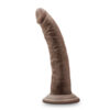 Dr. Skin 7in Dildo w/Suction Cup Chocolate, Blush