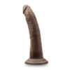 Dr. Skin 7in Dildo w/Suction Cup Chocolate, Blush