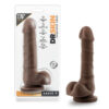 Dr. Skin Basic 7 Cock 7.75 inch w/Balls Chocolate