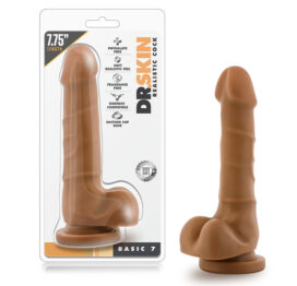 Dr. Skin Basic 7 Cock 7.75 inch w/Balls Mocha