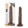 Dr. Skin Basic 7.5in Cock w/Suction Cup Chocolate