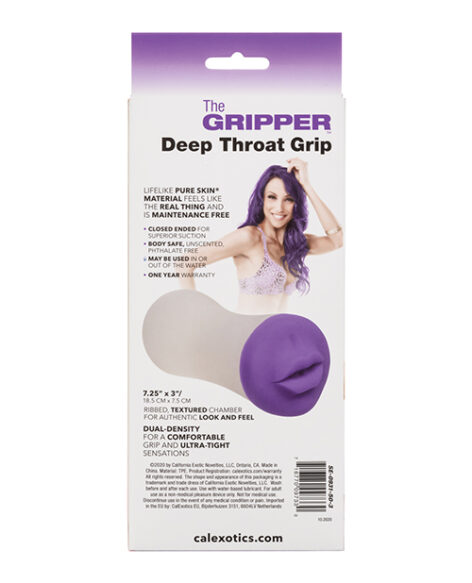 The Gripper Deep Throat Grip Masturbator Purple