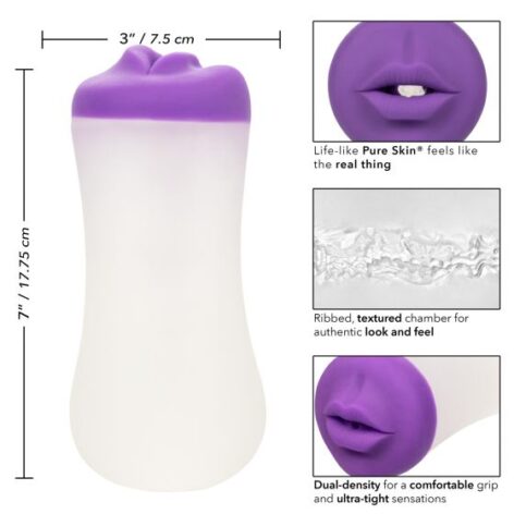 The Gripper Deep Throat Grip Stroker Purple, CalExotics