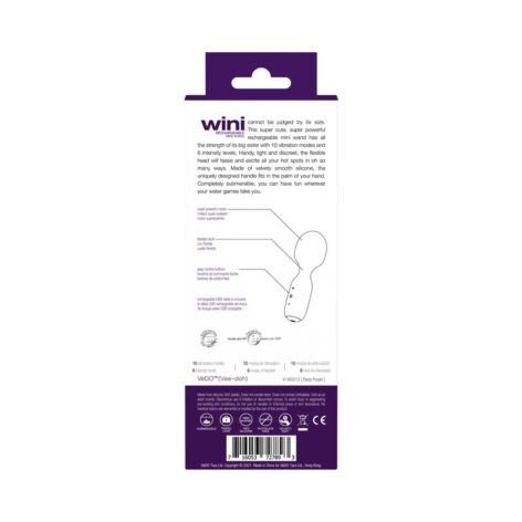 VeDO Wini Rechargeable Mini Wand Deep Purple