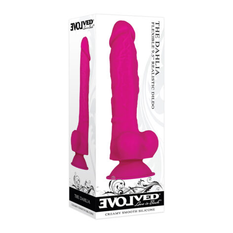 Dahlia Flexible 9.5" Realistic Dildo Pink, Evolved