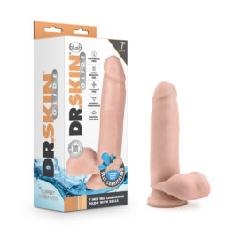 Dr. Skin Glide 7in Self Lubricating Dildo w/Balls