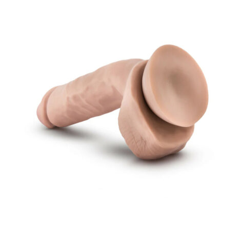 Dr. Skin Glide 8.5in Dildo w/Balls Vanilla, Blush