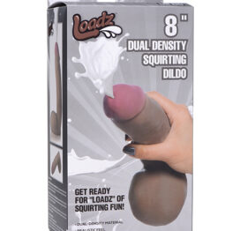 Loadz 8 Inch Dual Density Squirting Dildo Dark