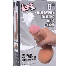 Loadz 8 Inch Dual Density Squirting Dildo Light