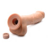 Loadz 8.5in Squirting Vibrating Dildo Medium Brown