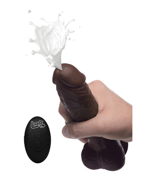 Loadz 8.5in Squirting Vibrating Dildo Dark