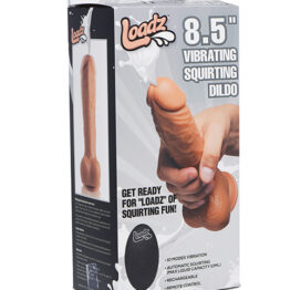 Loadz 8.5in Squirting Vibrating Dildo Light