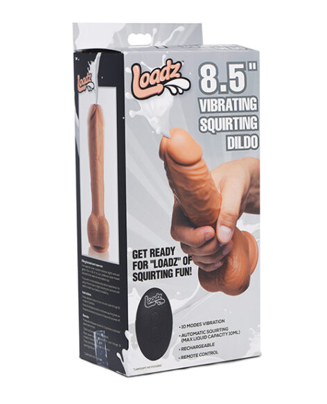 Loadz 8.5in Squirting Vibrating Dildo Light