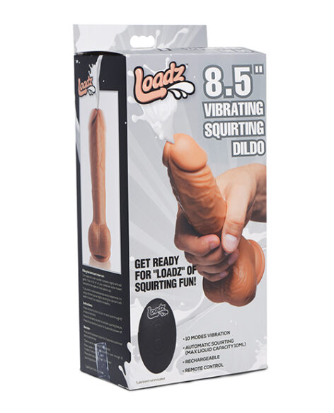 Loadz 8.5in Squirting Vibrating Dildo Medium