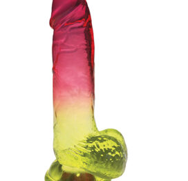 Shades Jelly Gradient 8 Inch Dong Pink & Yellow Shades Jelly Gradient 8 Inch Dong Pink & Yellow