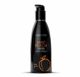 Wicked Aqua Sweet Peach Water Based Lubricant 2oz (60ml)