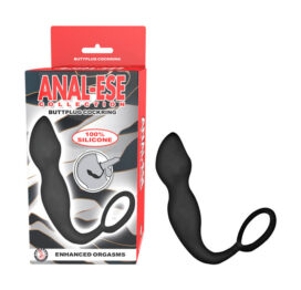 Anal-Ese Buttplug Cockring Black, Nasstoys