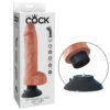 King Cock 10 Inch Vibrating Dildo w/Balls Beige