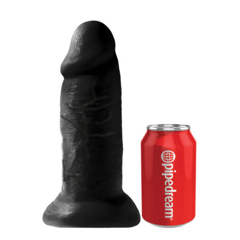 King Cock 10in Chubby Dildo Black, Pipedream